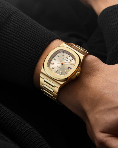 JX1 Automatic Watch + Cuban Link Chain 10mm