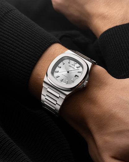 JX1 Automatic Watch + Cuban Set 8mm