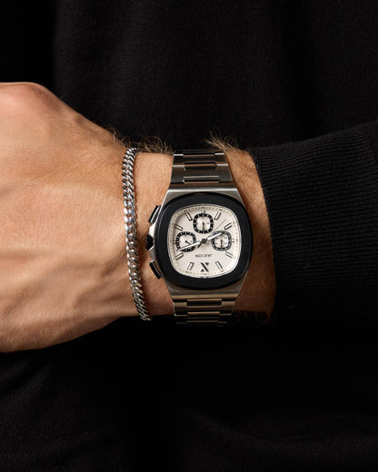 JX1 Chronograph Watch + Cuban Link Bracelet 5mm