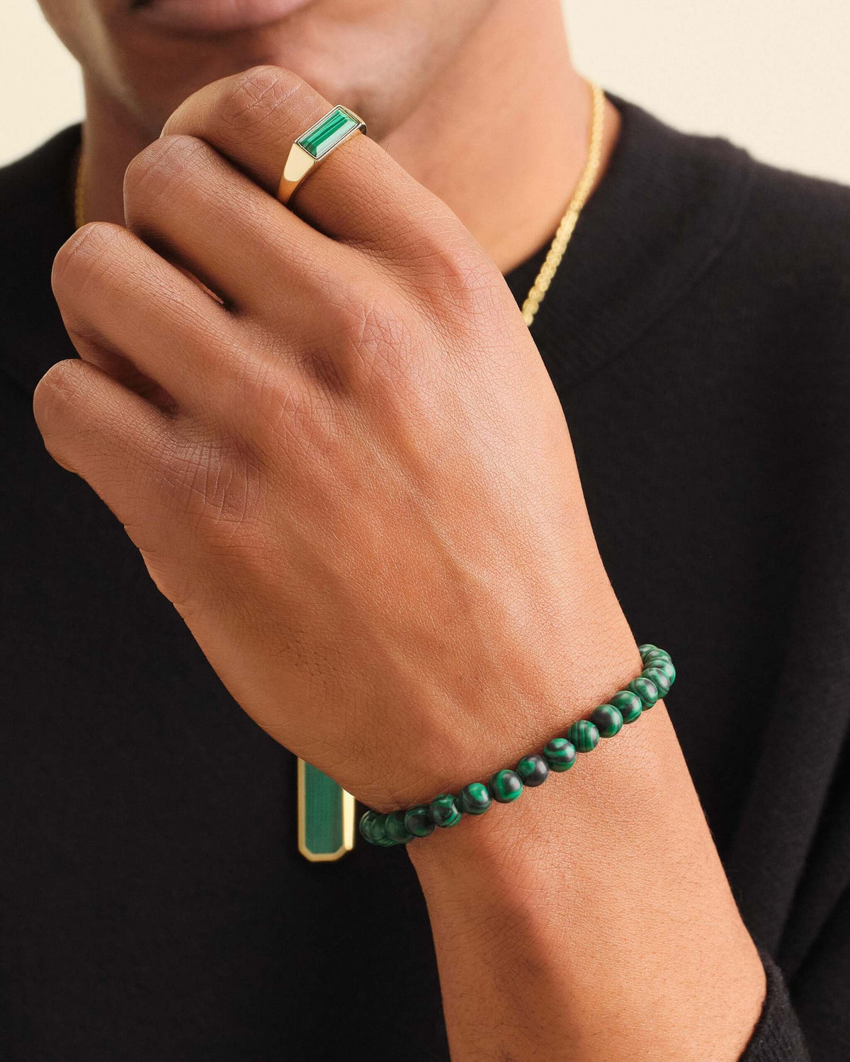 Malachite Beaded Bracelet