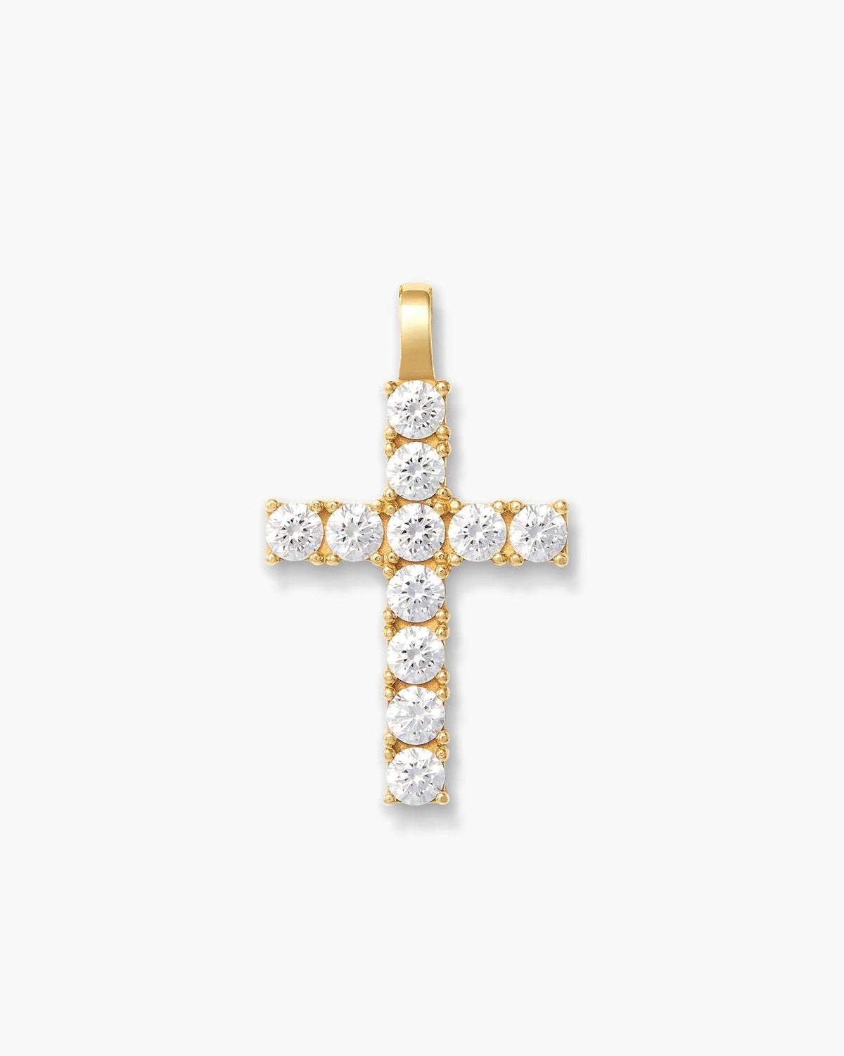 Micro Studded Cross Pendant