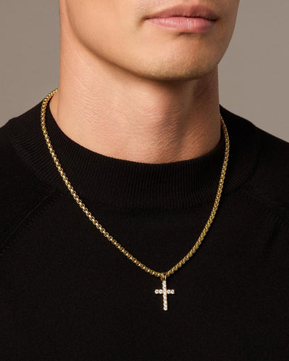 Micro Studded Cross Pendant