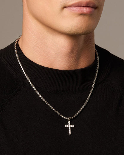 Micro Studded Cross Pendant