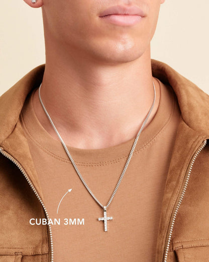 Micro Studded Cross Pendant
