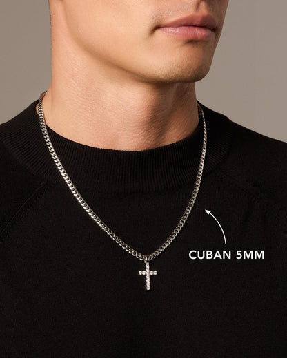 Micro Studded Cross Pendant
