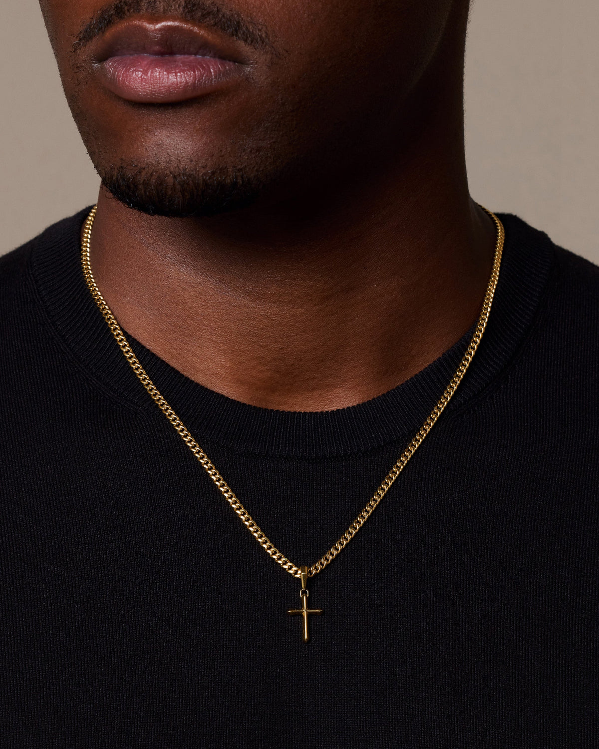 Mini Architectural Cross Pendant