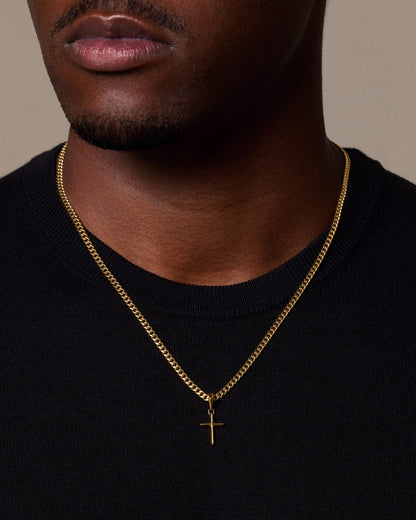 Mini Architectural Cross Pendant