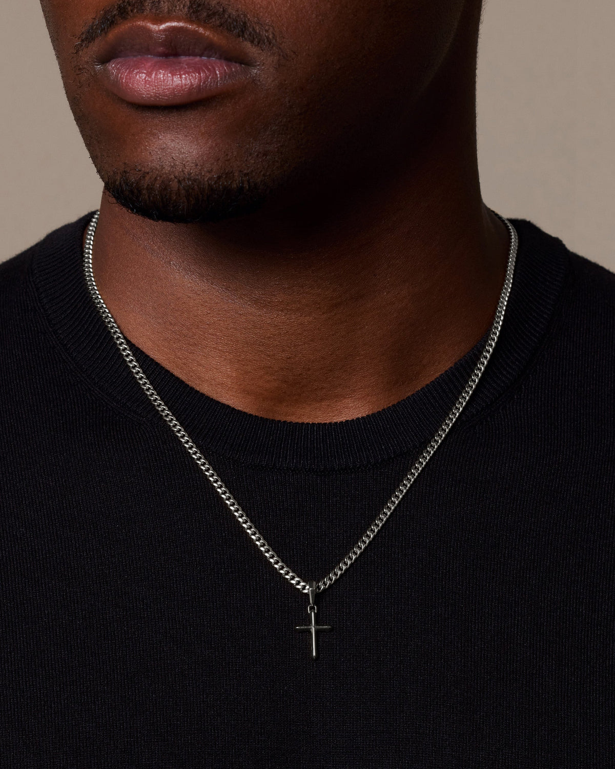 Mini Architectural Cross Pendant