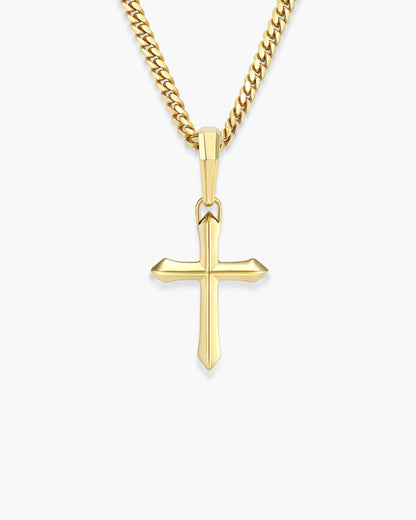 Mini Architectural Cross Pendant