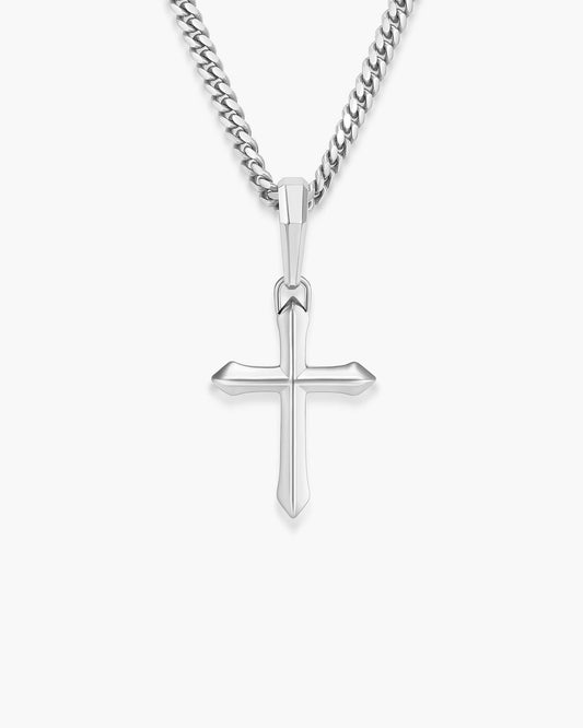 Mini Architectural Cross Pendant