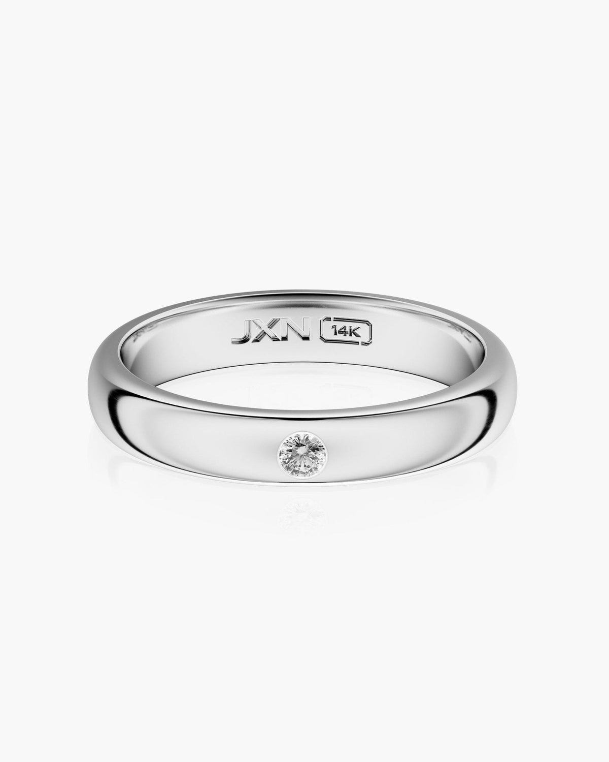 Modern Classic Diamond Solitaire Band 4mm
