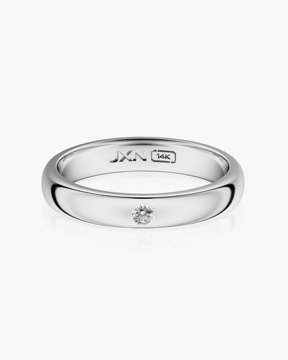 Modern Classic Diamond Solitaire Band 4mm