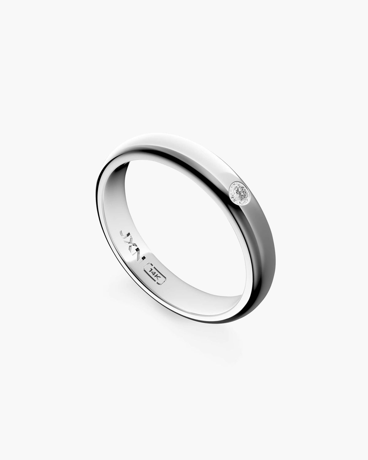 Modern Classic Diamond Solitaire Band 4mm