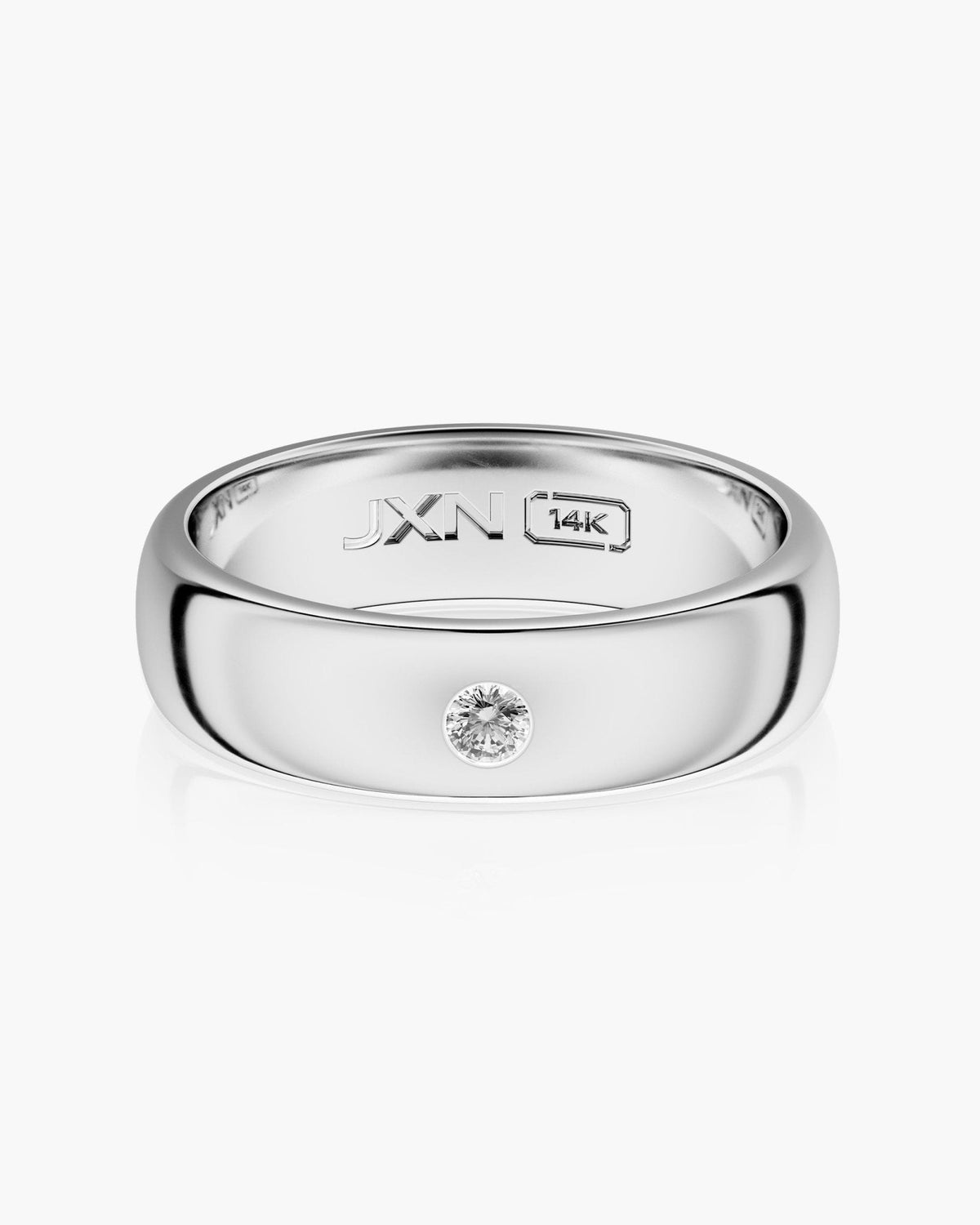 Modern Classic Diamond Solitaire Band 6mm
