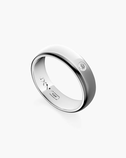 Modern Classic Diamond Solitaire Band 6mm