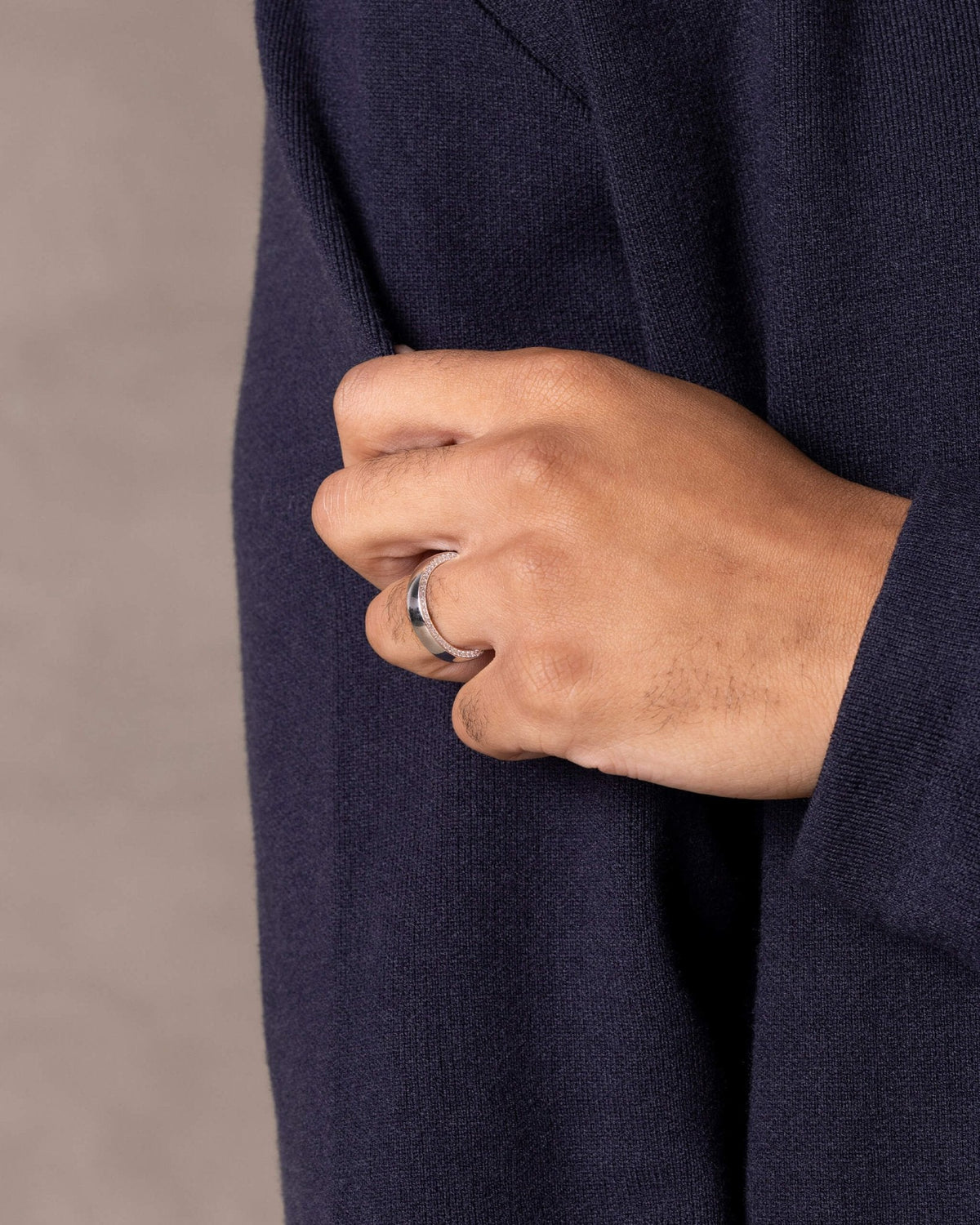 Modern Classic Diamond Framed Band 4mm