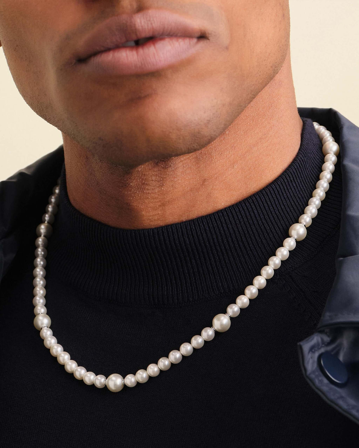 Offset Pearl Necklace