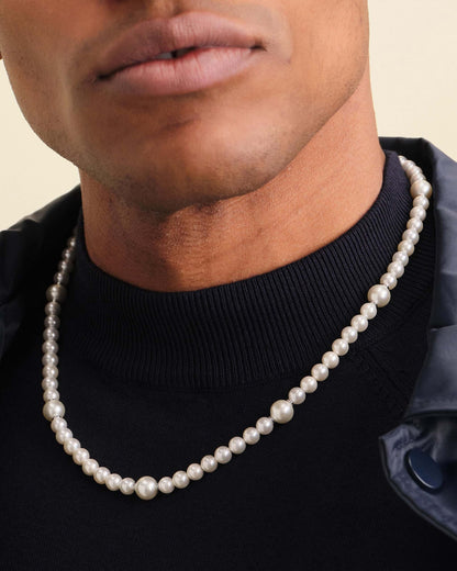 Offset Pearl Necklace