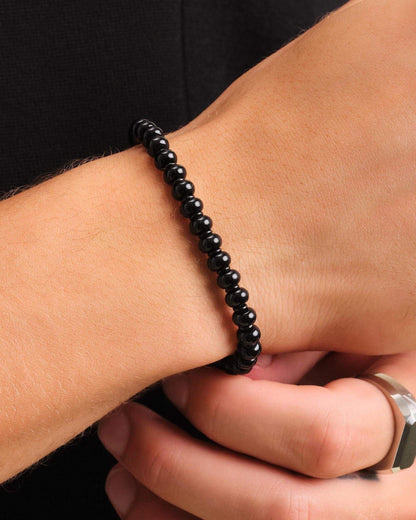 Onyx Beaded Bracelet Black