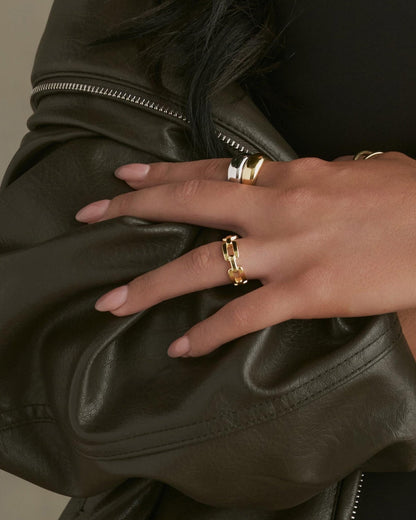 Women's Paperclip Ring Gold