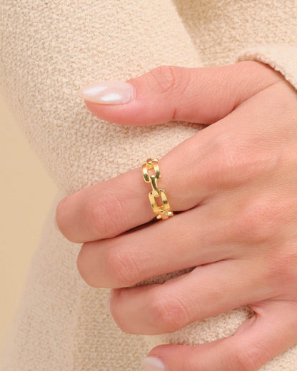Women's Paperclip Ring Gold