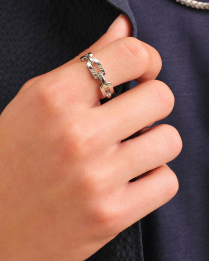 Paperclip Ring Silver