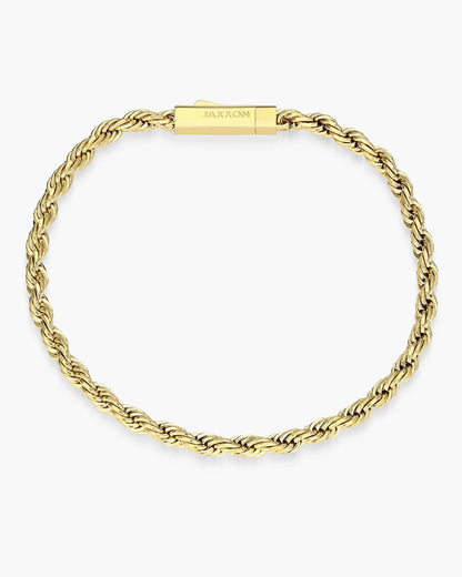 Women's Cuban + Rope Bracelet Stack