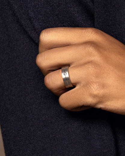 Single Stone Comfort Fit Band 7mm