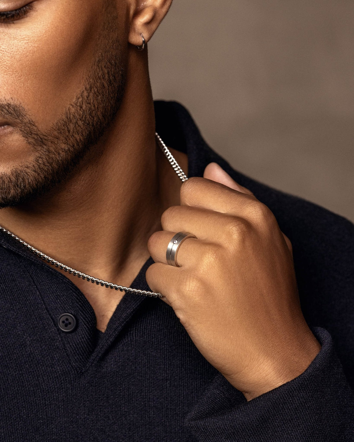 Single Stone Comfort Fit Band 7mm
