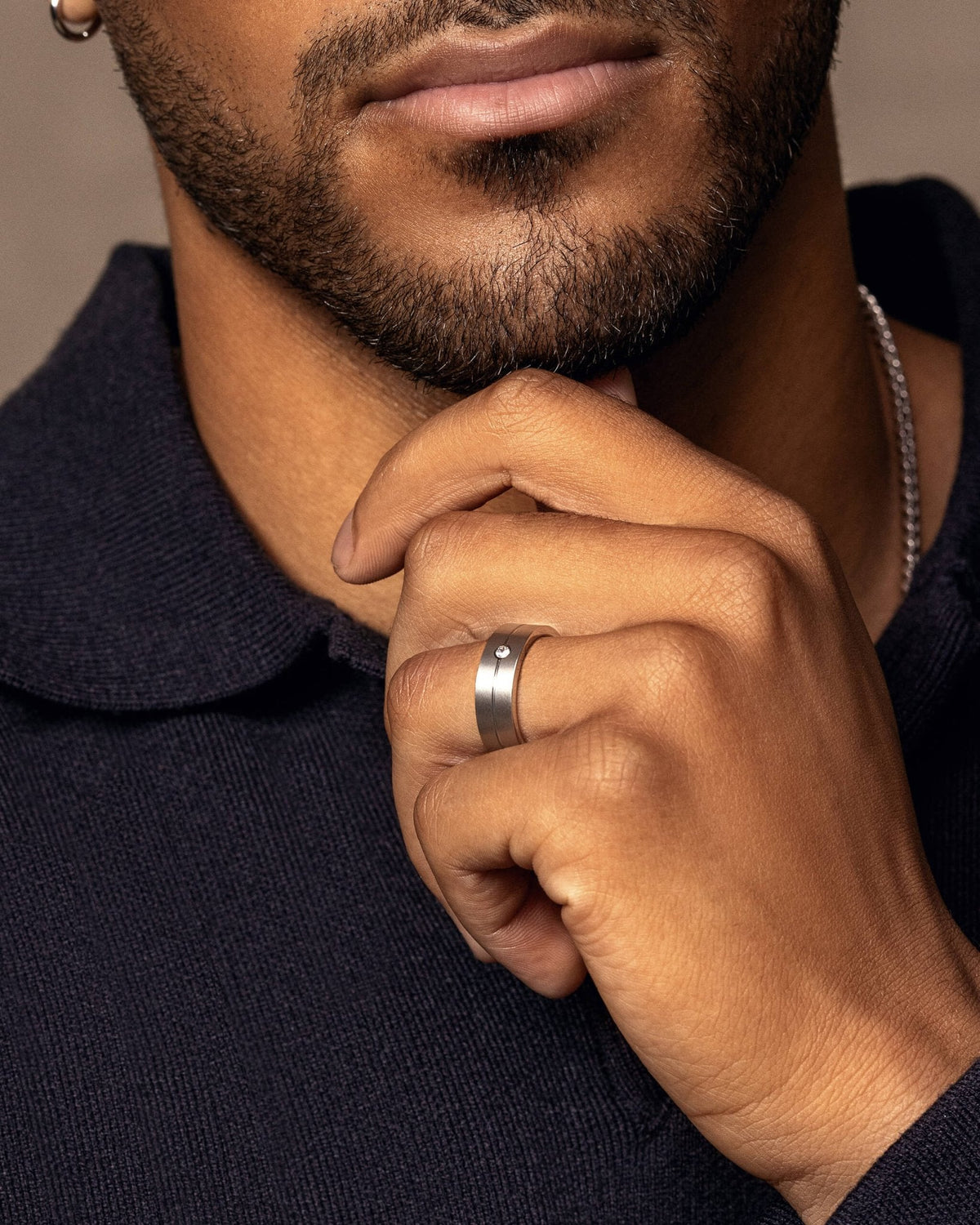 Single Stone Comfort Fit Band 7mm