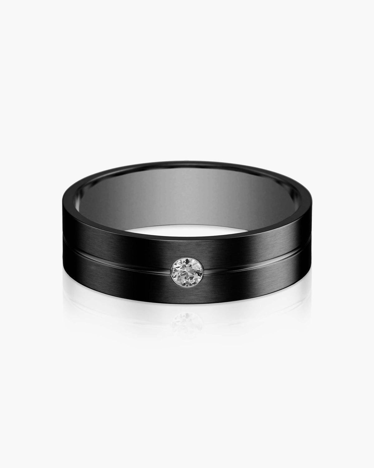 Single Stone Comfort Fit Band 7mm