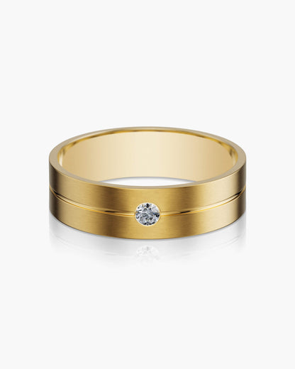 Single Stone Comfort Fit Band 7mm