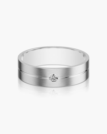 Single Stone Comfort Fit Band 7mm