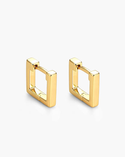 Women's Square Huggie Earrings