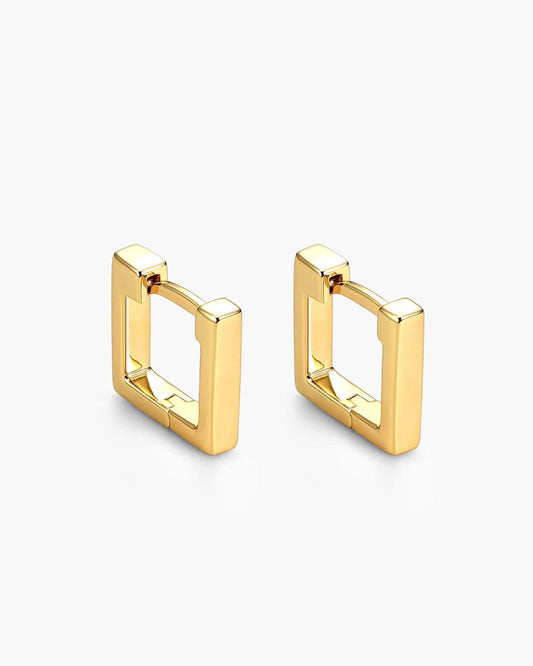 Women's Square Huggie Earrings