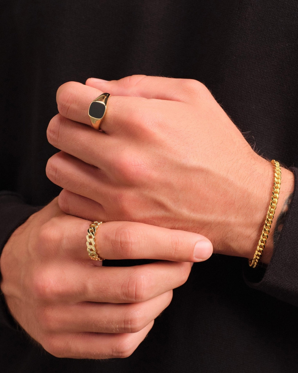 Square Signet Ring Gold