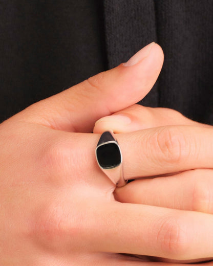 Square Signet Ring Silver