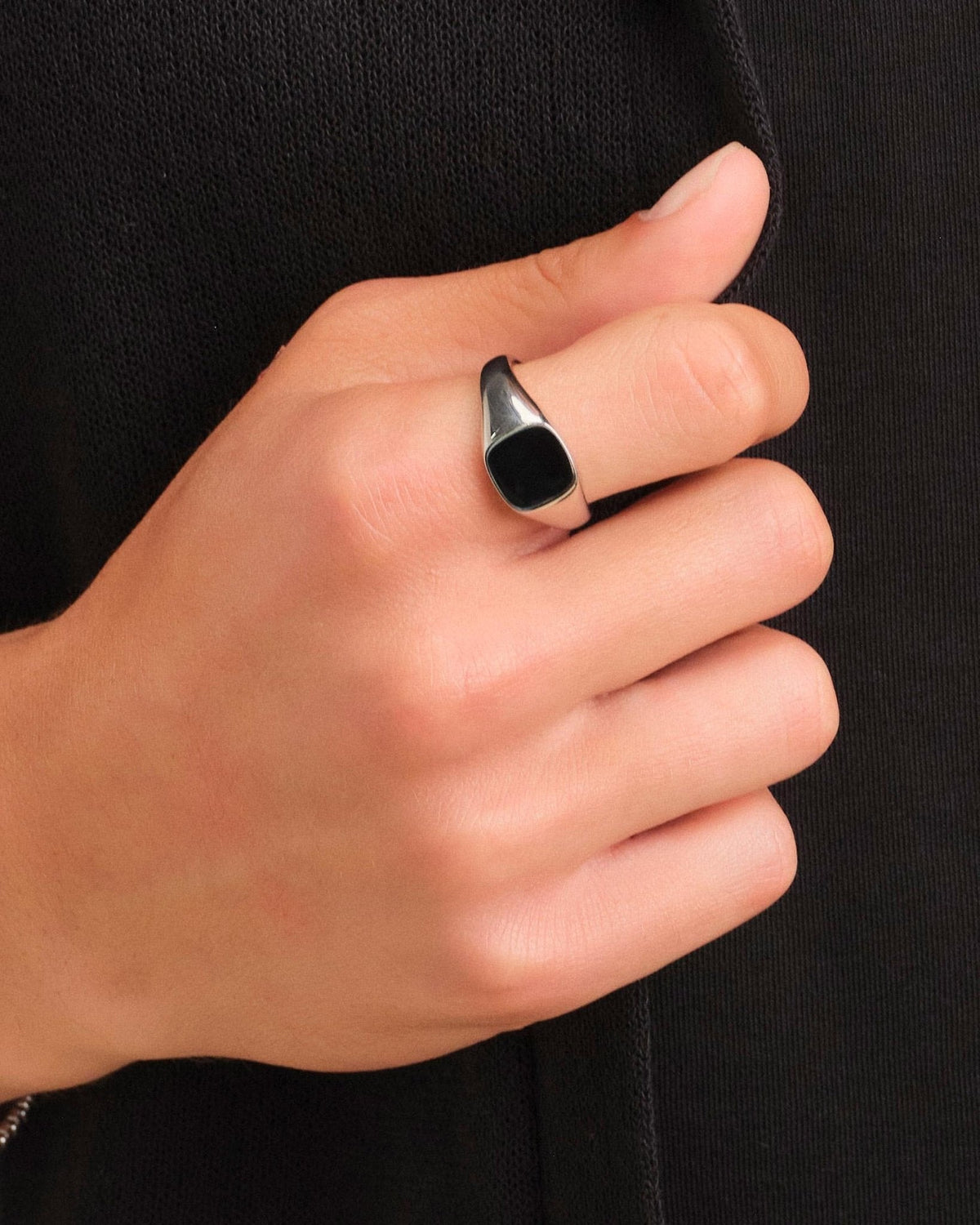 Square Signet Ring Silver