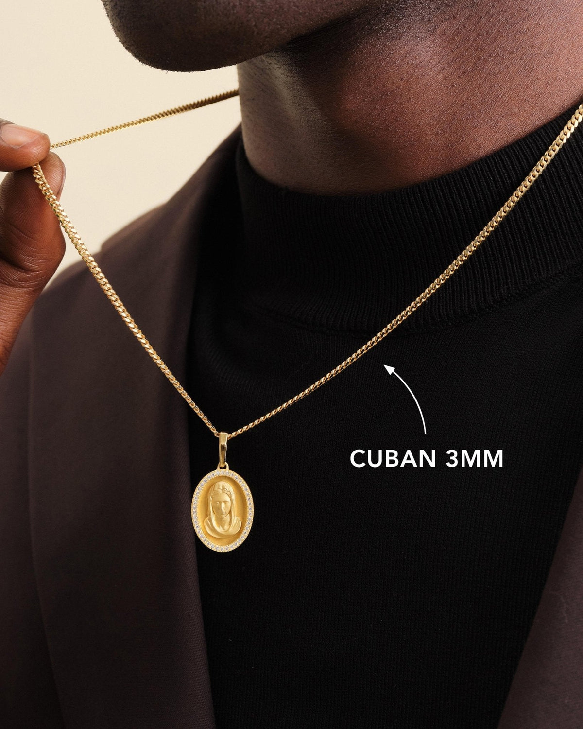 Studded St. Mary Pendant