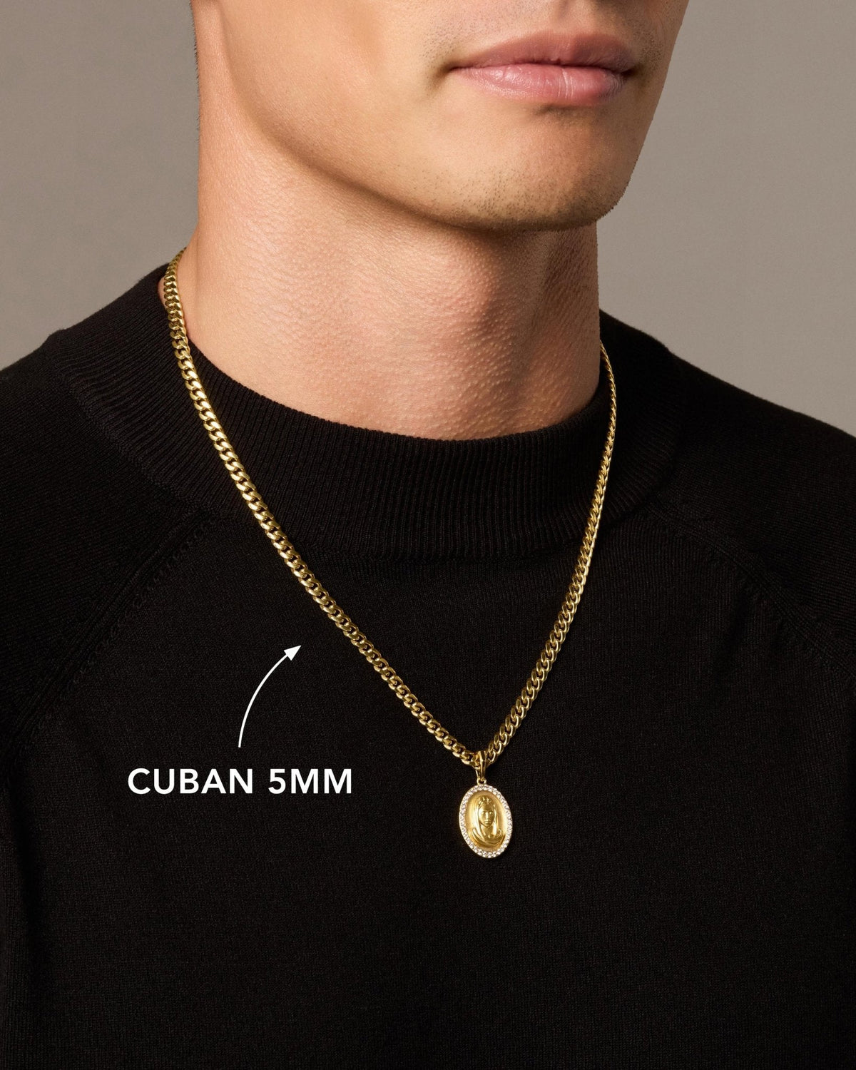 Studded St. Mary Pendant