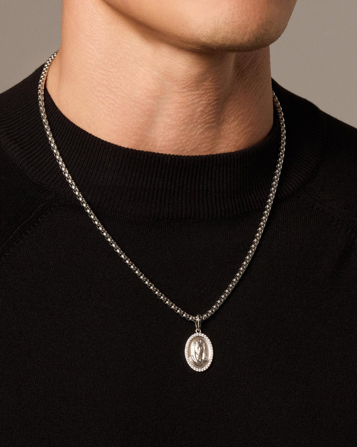 Studded St. Mary Pendant