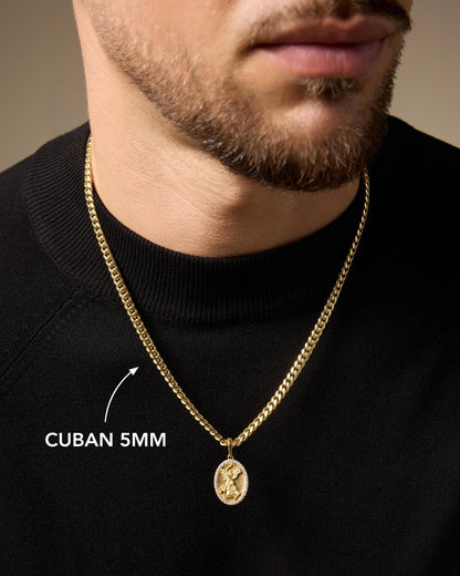 Studded St. Michael Pendant