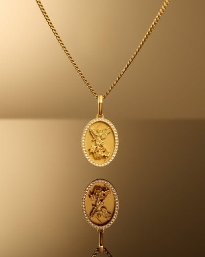 Youth Studded St. Michael Pendant