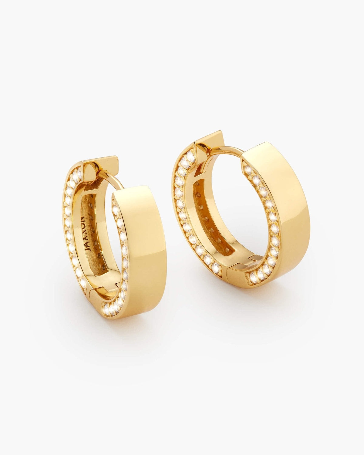 Women's Studded Frame Hoop Earrings