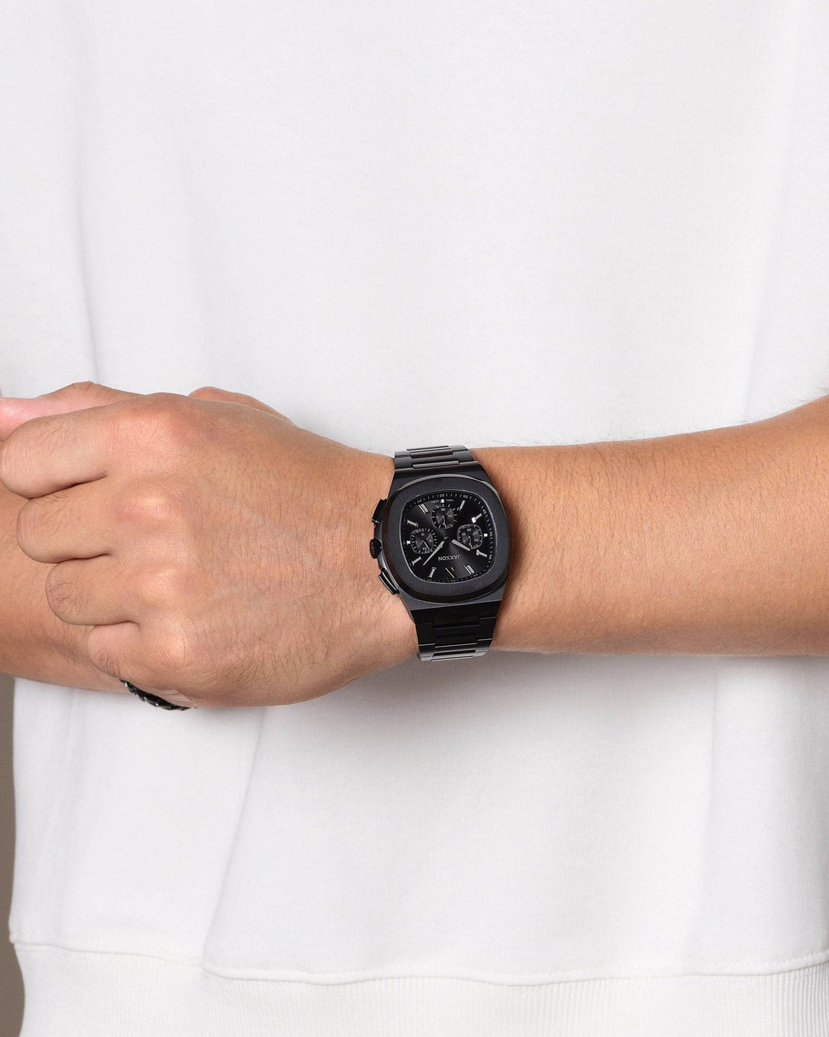 JX1 Chronograph Watch + Cuban Set 8mm