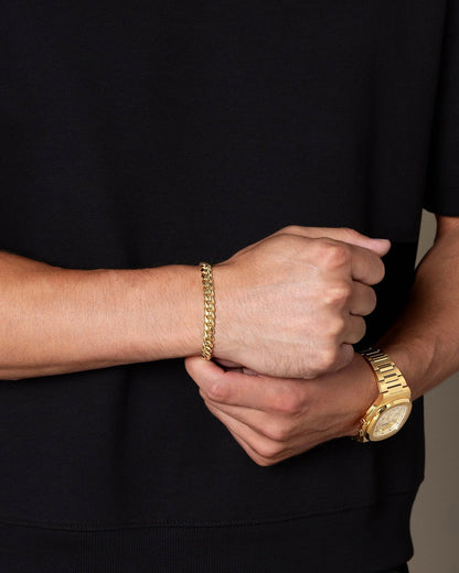 JX1 Chronograph Watch + Cuban Set 8mm