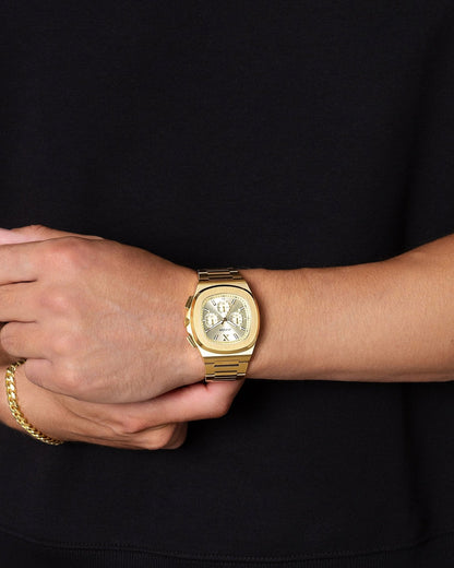 JX1 Chronograph Watch + Cuban Set 8mm