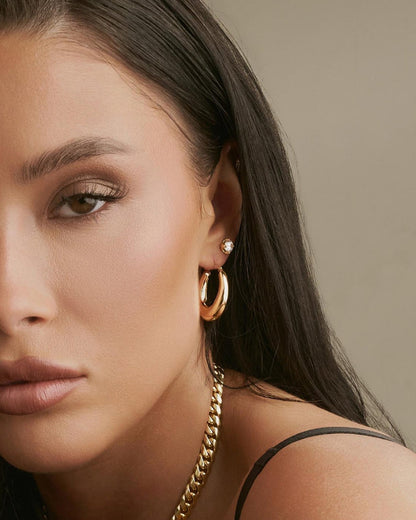 Women's Dome Hoop Earrings