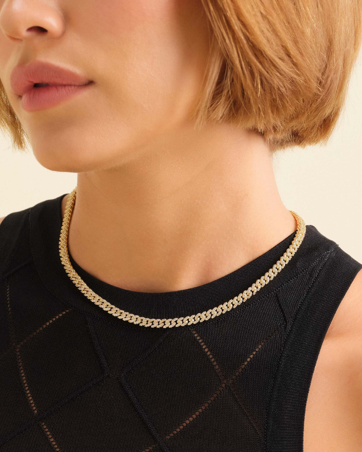 Women's Iced Out Cuban Link Chain 5mm