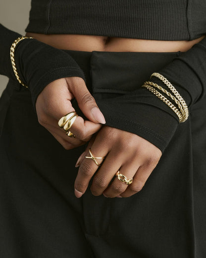 Women's Crossover Ring Gold